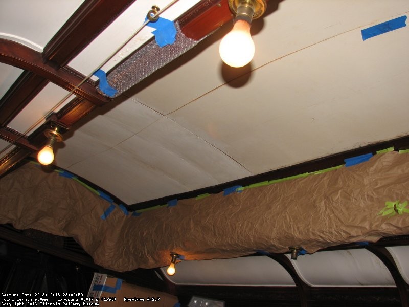 Ely clerestory covered prior to ceiling repair