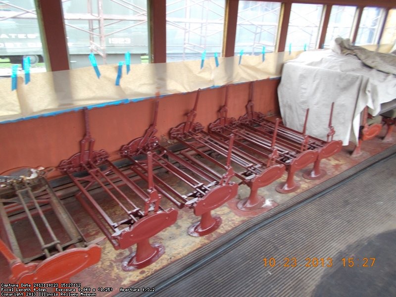  Five of the six rebuilt seat frames that will be installedDSCN0644