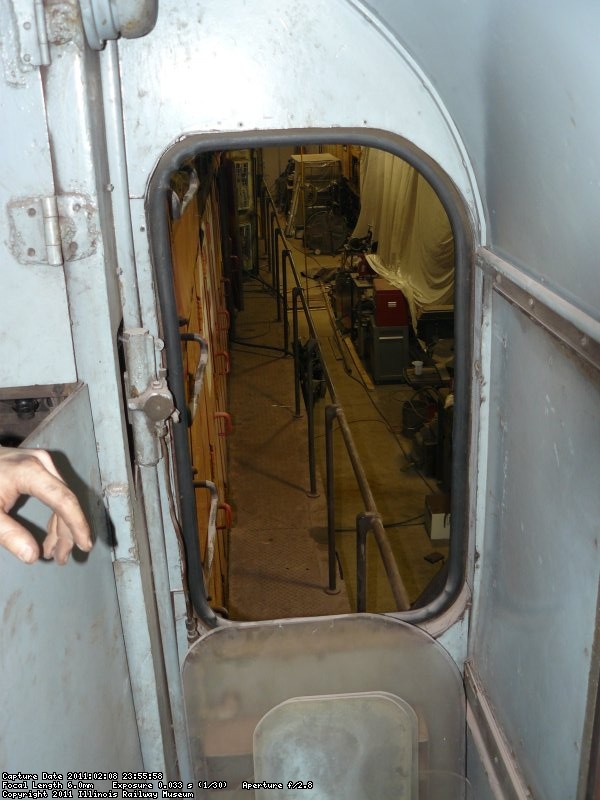 A rear cab window that needs to be replaced.