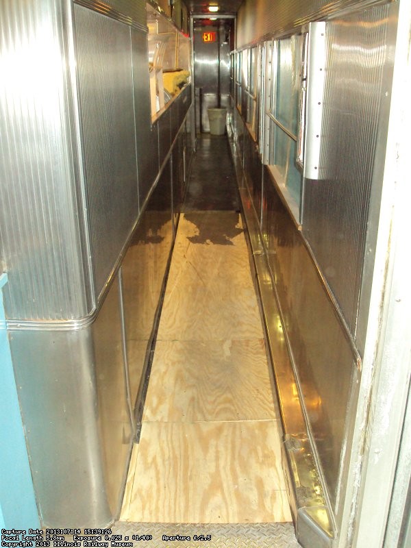 Looking toward the rear of the corridor which passes by the galley 7/14/13