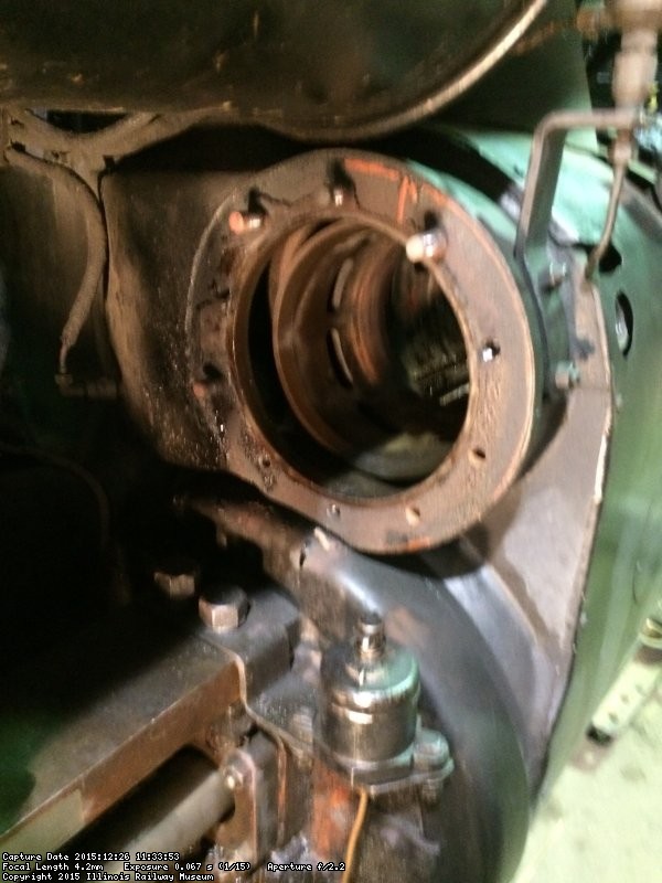 Rear of valve cylinder exposed
