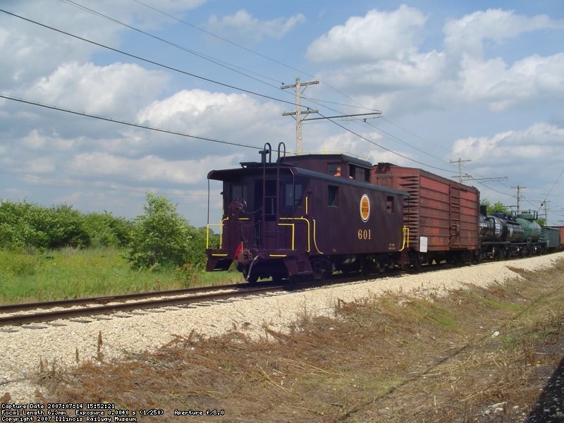CGW 601 on Freight Train 07-14-07