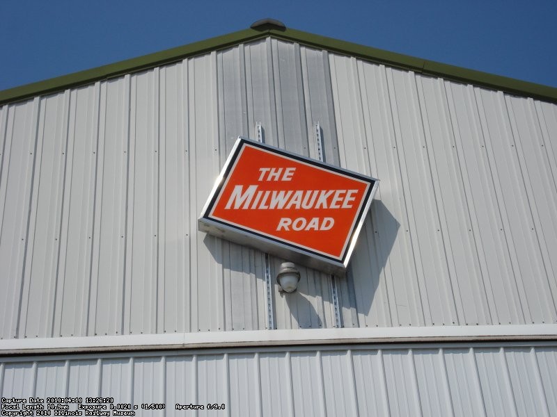 Milwaukee Road Sign on the South Side of Barn 9