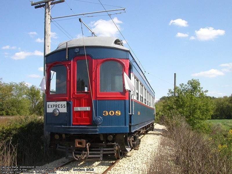 CA&E 308 at the end of track