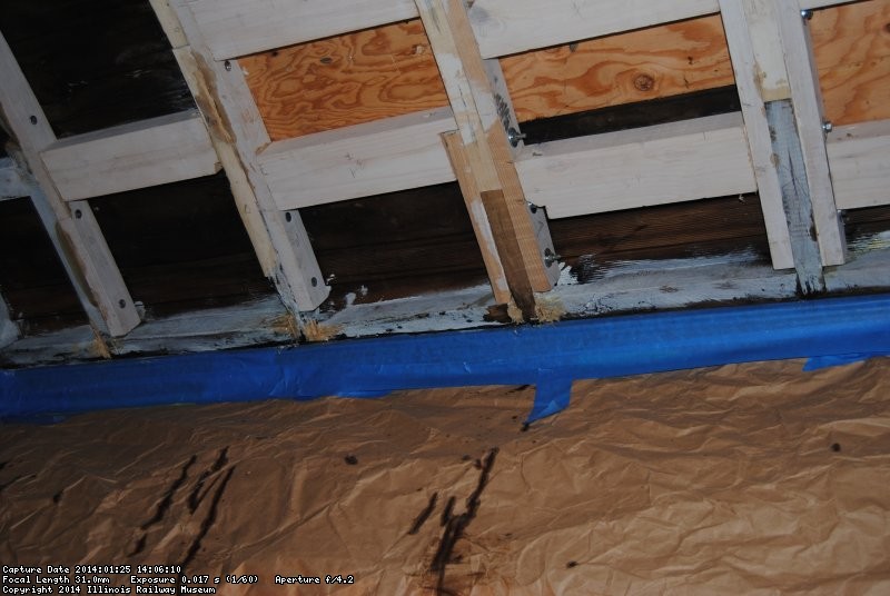 Roof separation areas epoxied for strength