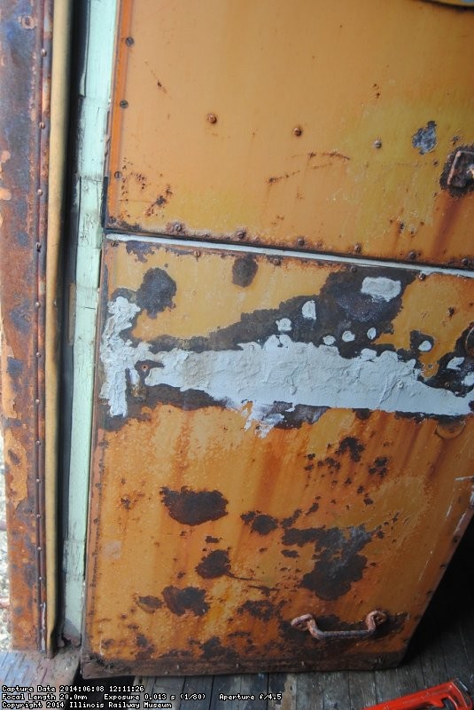 This rusted door panel was removed from the X-5000 - Photo by Shelly Vanderschaegen