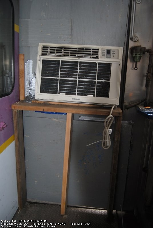Streamliner car air conditioner as it was - Photo by Shelly Vanderschaegen