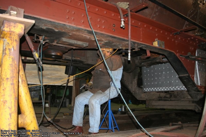 Dennis at work of the beam