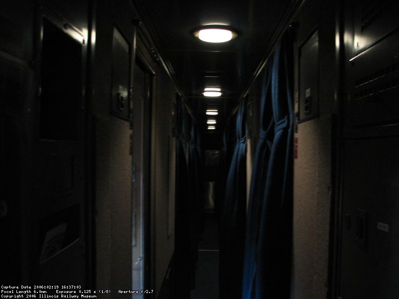 roomette corridor under lights