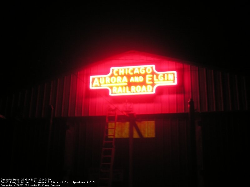 Another shot of the sign with the flash off.