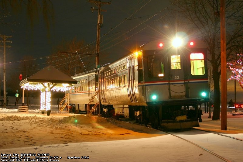 IRM's First Holiday train awaiting the 8PM Departure