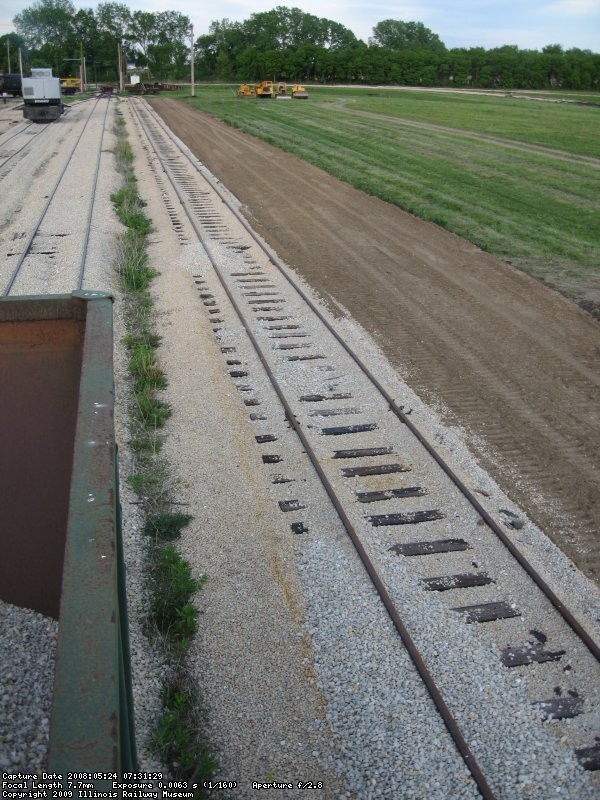 Yard 11 looking East at the new grade for 11-4 track
