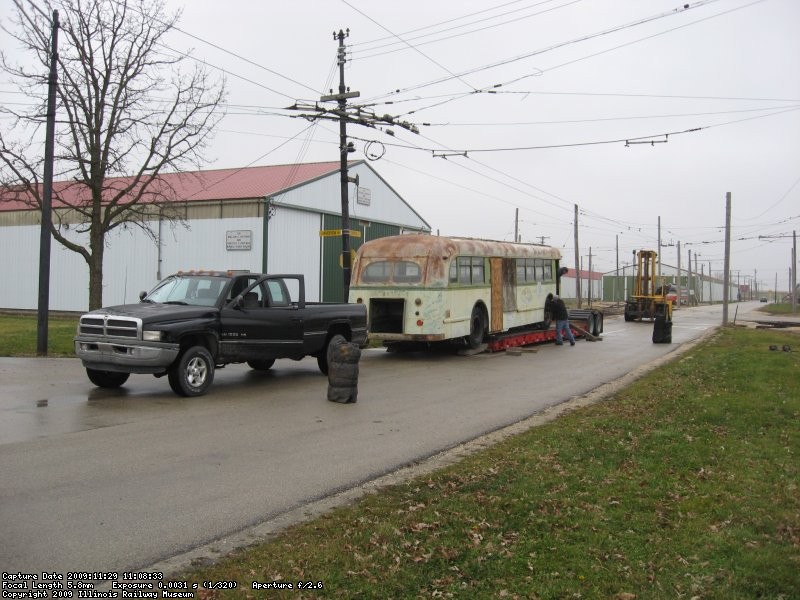 Between the Dodge locomotive and the forklift, the coach was unloaded without incident - 11/29/2009