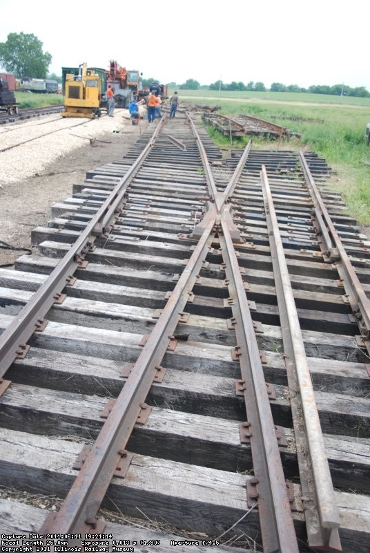 Ties in the switch, and track 2 built through where the road will go. 