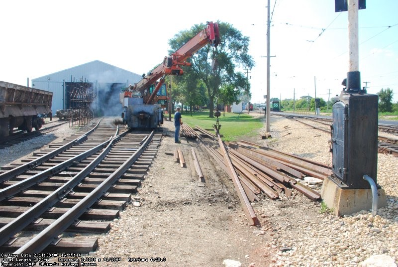 The rail pile after dumping.
