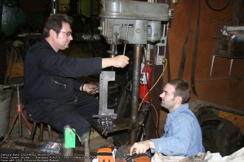 Stu and Matt preparing the arch casting