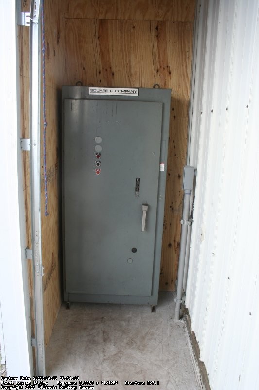 Power cabinet in place and fixed