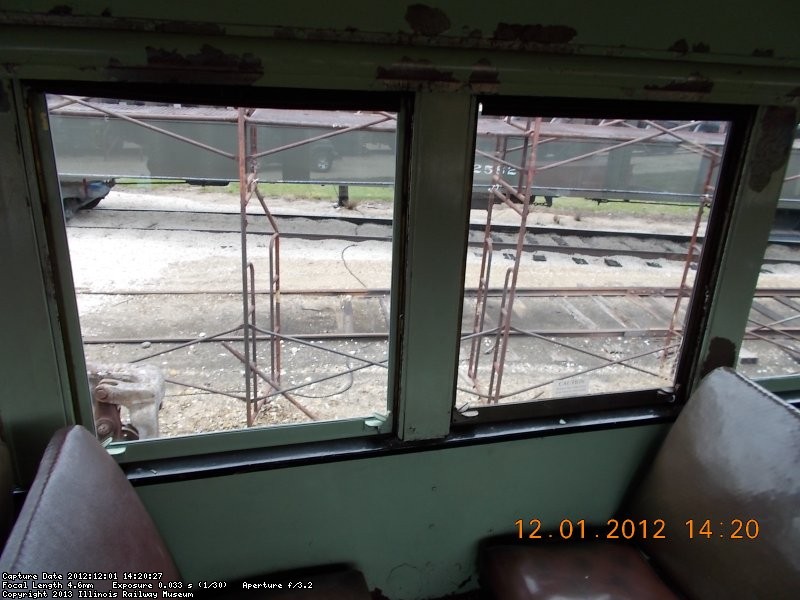 Newly  painted window  repair on 2602 Glass was replace on account of Terror Train mis-hap 3 windows were again broken..12-1-12