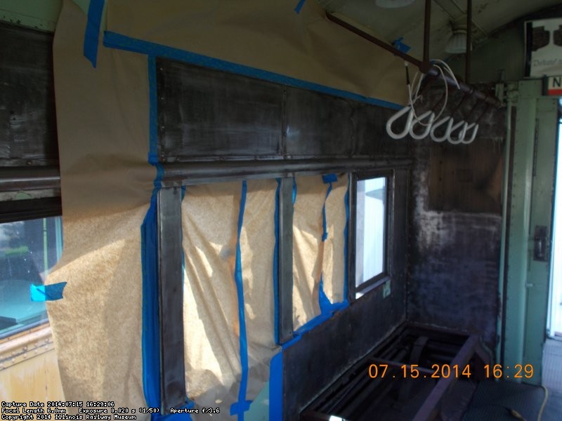 view of interior 2602 with first priming by Roger    7-15-14 DSCN0984
