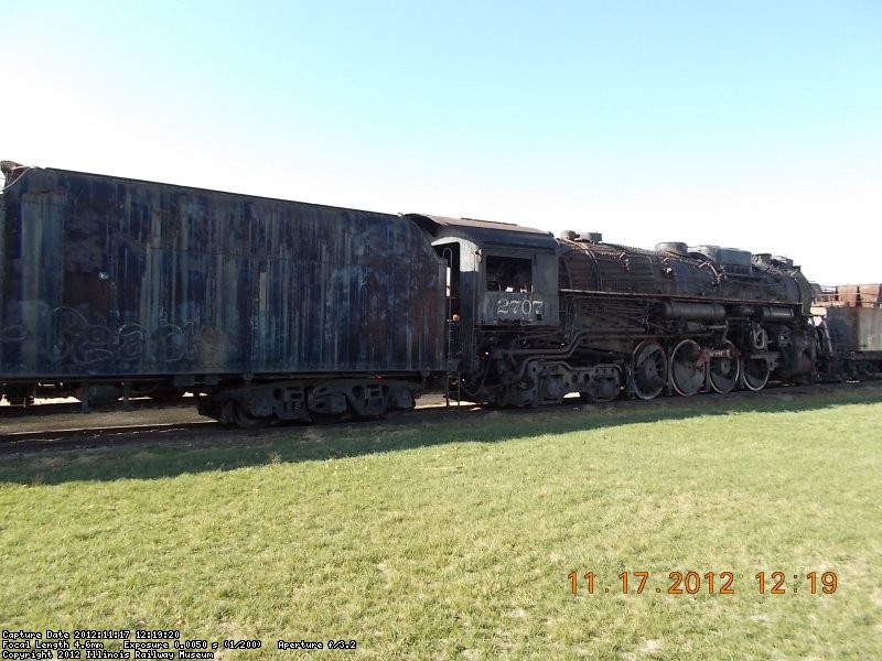 C&O 2707  Full view...Outside storage has not helped its condition! 11-21-12  