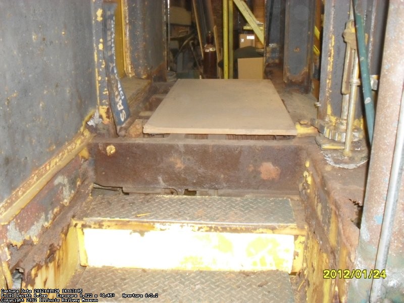 Pic of bad shape of vestibule stairs.  They will not be repaired Jan 2012 