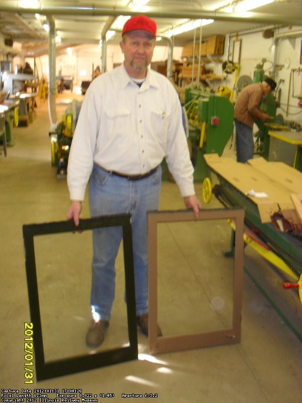 Woodshop productions!  Here showing 2 finished windows made for Glen Springs Feb 2012