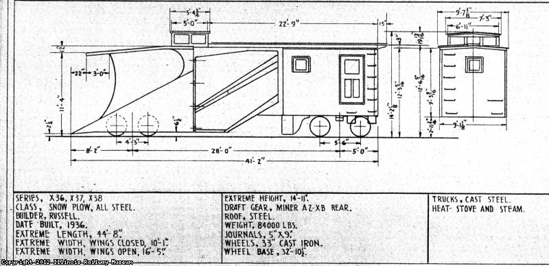 CGW plow X-38, Diagram Sheet