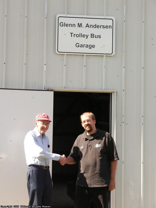 Congratulations Glenn on a lifetime of achievement and service to the Trolley Bus Department (10/01/2005).