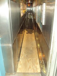 Looking toward the rear of the corridor which passes by the galley 7/14/13