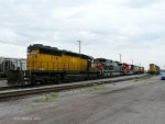 3028 / CNW 6847 sits at West Chicago with good company, the WP and Katy Heritage units along with the last two CNW units on the UP roster. (8646 and 8701)