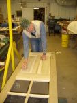 01.07.07 - BOB KUTELLA HAS JUST FINSIHED THE FINAL FITTING ON THE RAISED PANEL INSERTS FOR THE NEW DOORS.