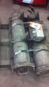 A couple of primary fuel filter housings that were bought to change out some less common housings in our operating fleet.