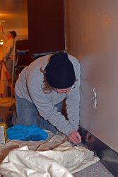 Shelly Vanderschaegen 1/11/14 cleaning the baseboard