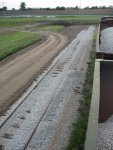 The new grade for the future 11-4 track.  The barn will be built before the track is built