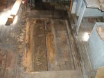 Rotten floorboards removed