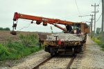 Work train picking up scrap metal 5-14-11