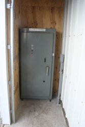 Power cabinet in place and fixed