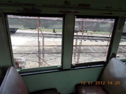 Newly  painted window  repair on 2602 Glass was replace on account of Terror Train mis-hap 3 windows were again broken..12-1-12