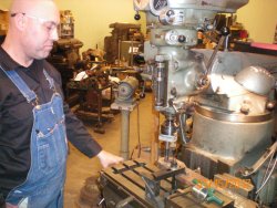 Here is Eric Hoyem machining parts for 428 brake leakage