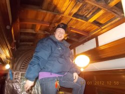 Shelly is happy to just sit on the ladder  12-1-2012
