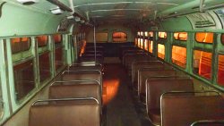 The interior of the CMC 605 - cleared out and cleaned thanks to Julie Piesciuk.