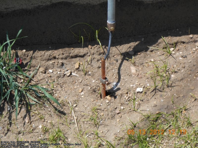 Note that ground wire is bonded to end of conduit