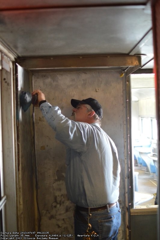 Mike Baksic cleaning the corner walls 7/7/13
