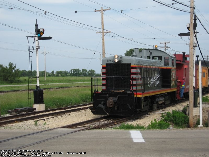 the coach train makes its way back into station track 2