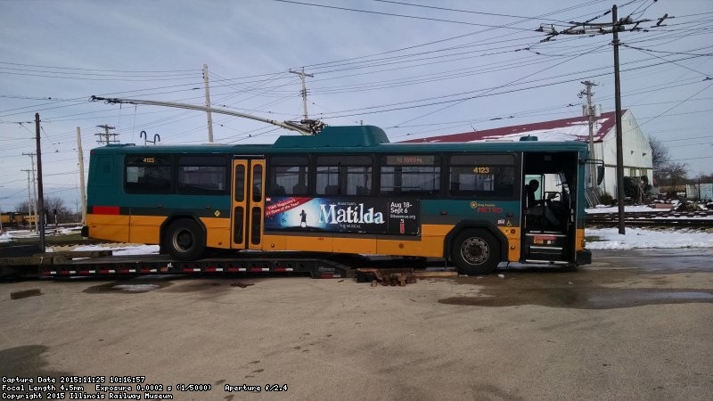 Seattle Gillig 4123 officailly arrives at IRM 10:15am 11/25/2015.