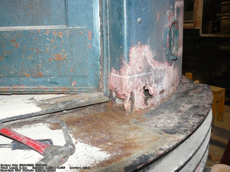 Rust and rot to be removed on the B end corner posts.
