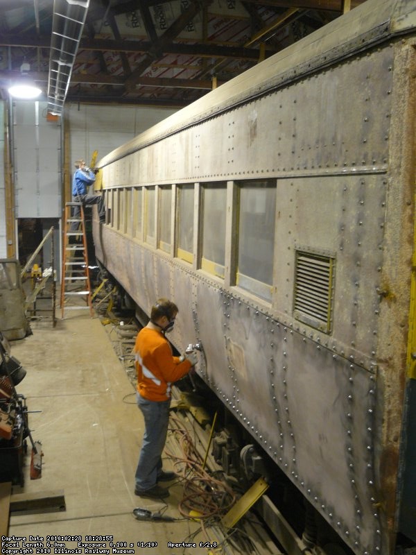 Eric and Kevin wrapping up the 'South' side of the car.