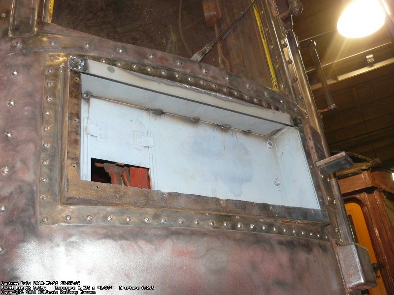 New steel welded in place to hold the light fixtures inside. 