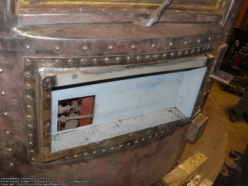 New steel welded around the frame of the sign box.