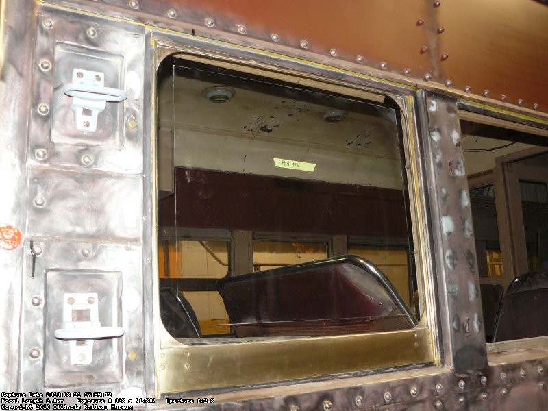 John Fenlaciki spent a bit of time cleaning one of the window frames down to its brass roots.